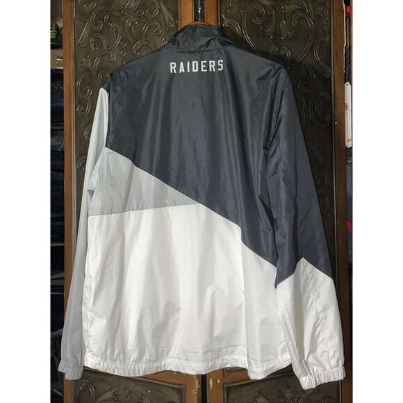 NFL Raiders Light weight Jacket 1/4 Zip Men's Size L - Picture 3 of 3